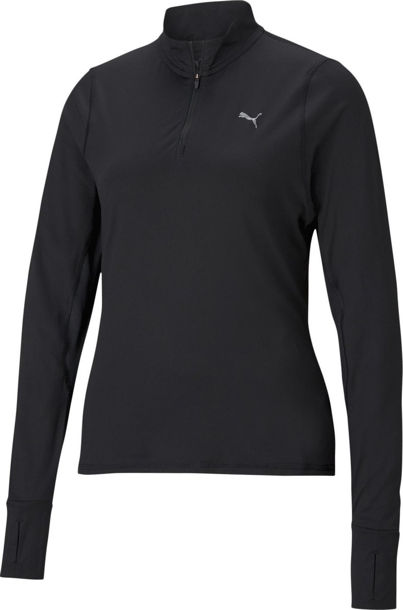 PUMA Run Favorite 1/4 Zip Sporttrui Dames Zwart