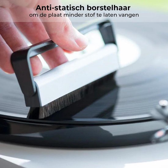 Platenborstel - Antistatisch - Platenreiniger - LP Borstel - Vinyl Borstel - Vinyl schoonmaak - LP Reiniger - LP Speler - Kerst Cadeautjes - Merkloos