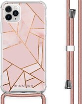 iMoshion Design hoesje met koord voor de iPhone 11 Pro Max - Grafisch Koper - Roze / Goud