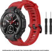 Rood Siliconen Bandje voor de Xiaomi Huami Amazfit T-Rex – red smartwatch strap - band