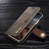 Bookcase met magnetische hardcase met kaartgleuven iPhone X/ Xs - koffiebruin - DG-Ming