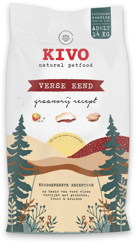 Kivo Petfood - Hondenbrokken Verse Eend
