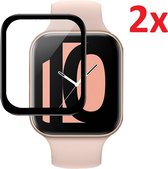 Full Cover 3D Edge Curved Screen Protector Hoes Geschikt Voor Oppo Watch 41mm - Optimale Rand Tot Rand Display Bescherming - Schermbeschermer - Set Van 2 Stuks