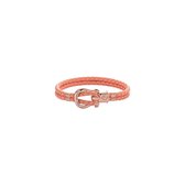 Paul Hewitt Phinity Bracelet - PH-FSH-L-R-A-M - Armband - Leer - Oranje - 18cm