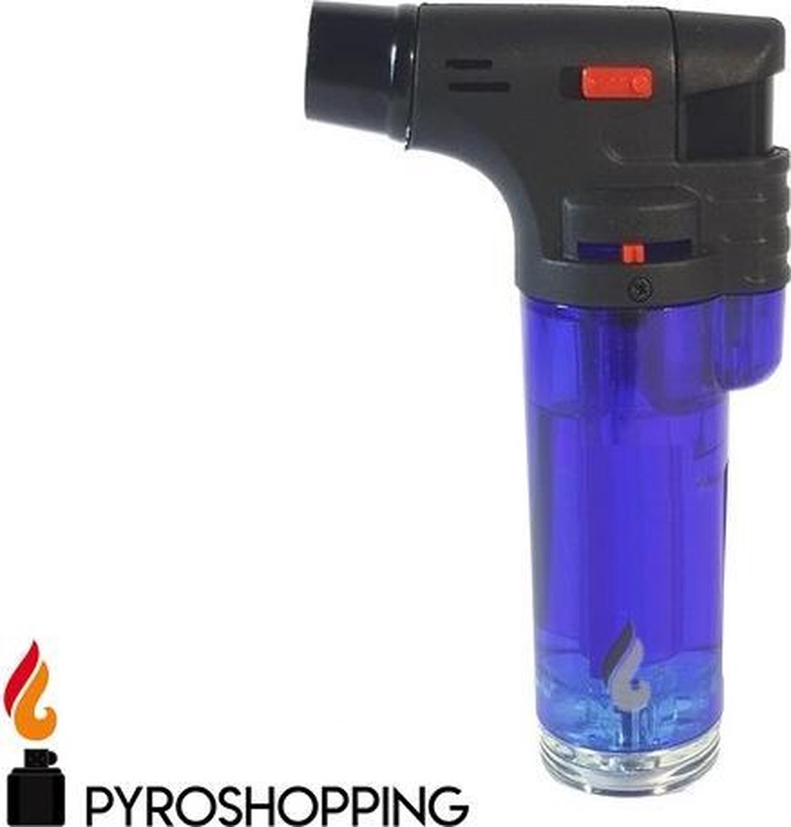 Goedkoopste Pyroshopping Turbo X2 aansteker en gasbrander transparant (BBQ, Creme Brulee, Vuurwerk, Vuurkorf