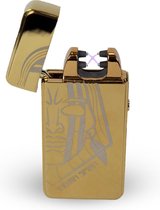 Indian Spirit - Metalen Elektrische Plasma Aansteker - Plasma Lighter (Gold / Goud)