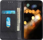 OnePlus 8T Book Case Hoesje Litchi Skin Wallet Zwart
