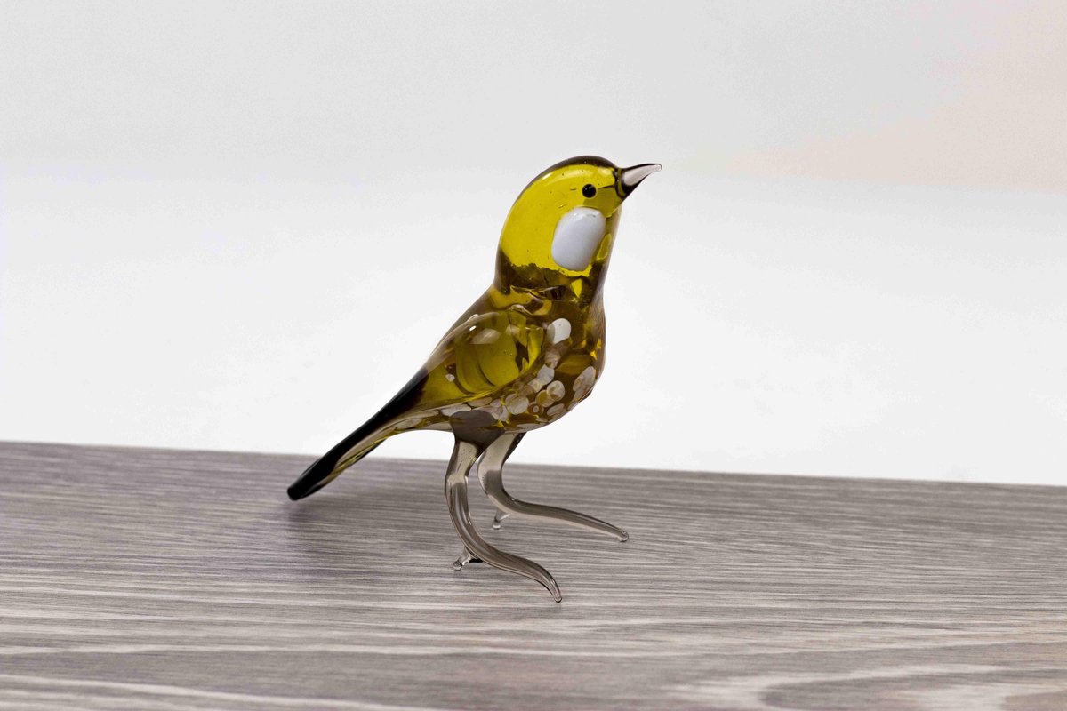 Glazen vogel spikkels met kuifje rood | Den Hollandsche Gedenktekens