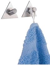 Wenko Driehoek zelfklevende handdoekhaakjes - 2-delig