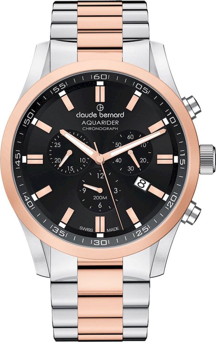 Claude Bernard Aquarider Chrono 10222-357RM-NIR mannen horloge