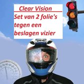 2 stuks !!Clear Vision Nano sticker Anti regen, anti fog, anti mist, anti condens, geen beslagen vizier, beschermingsfilm