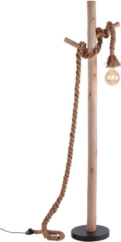 Rechtzetten Industrieel Assert Paul Neuhaus - Vloerlamp Rope H 150 cm bruin-zwart | bol.com