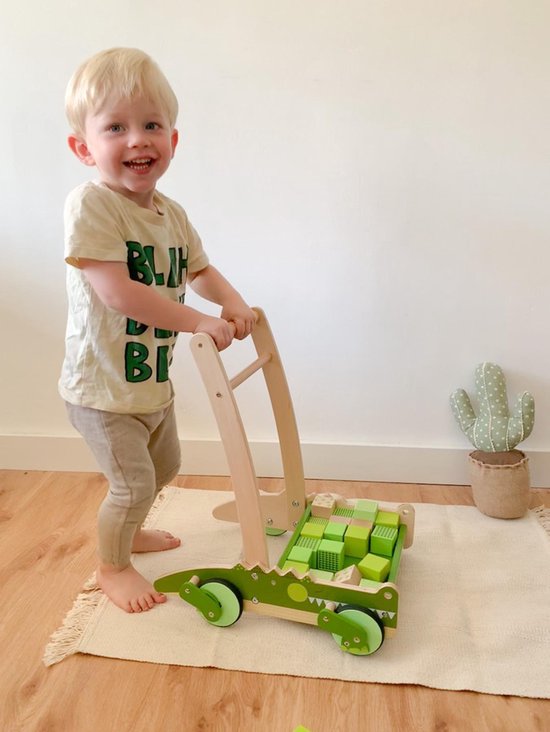 Houten Loopwagen Krokodil van Little Dutch — afbeelding 3