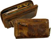 Envelop met rits | Leren Envelop Portemonnee | Rundleer | Leer | Wallet | Creditcardhouder | Kaartenhouder