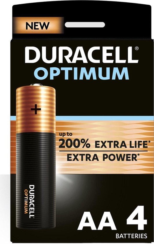 Duracell Optimum Alkaline AA batterijen - 4 stuks | bol.com