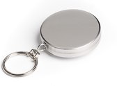 Zilveren metalen yoyo - Sleutelhanger met ketting en sleutelring / Skipashouder type EG50