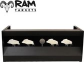 Schietdoel met 4 wilde zwijnen en 1 reset doel - RAM Targets