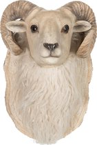 J-Line Geit Kop Hangend Poly Beige Small