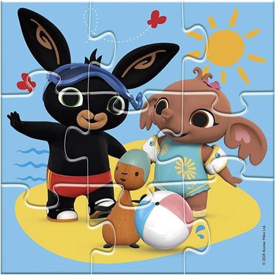 Bing - Ensemble de puzzle 4 en 1 - pièces 4x6x9x16 - puzzle pour enfants