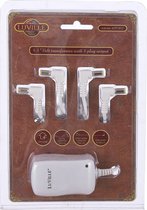 Luville Kerstdorp Switch Adapter met 4 Plugs - L7 x B4 x H5 cm