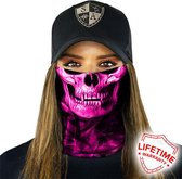 Pink skull bandana