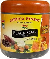 AFRICA FINEST ALATA SAMINA AFRICAN BLACK SOAP SAVON NOIR Zwarte Zeep  Honey450 G