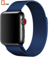 Milanese Loop Armband Voor Apple Watch 42/44 MM Iwatch Metalen Milanees Horloge Band – Blauw Let op: smartwatch wordt niet meegeleverd, alleen het bandje!