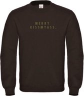 Kerst sweater zwart - Merry Kissmyass - soBAD. | Kersttrui soBAD. | kerstsweaters volwassenen | kerst hoodie volwassenen | Kerst outfit | Foute kerst truien