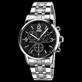 Skmei Silver Black Steel - Heren Horloge