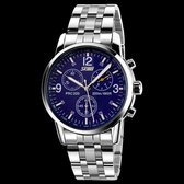 Skmei Silver Blue Steel - Heren Horloge