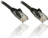 PremiumCord Netwerkkabel, ethernet, LAN- en patchkabel, CAT5e, UTP, snel, flexibel, robuust, RJ45-kabel, 1 Gbit/s, AWG 26/7, koperen kabel, grijs, 0,1 m, zwart 3 m