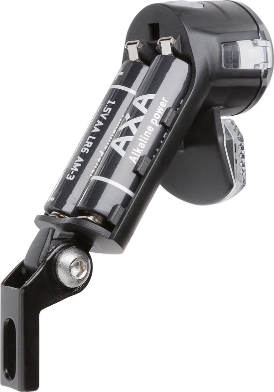 AXA Nox Sport Fietsverlichting - 12 Lux LED Voorlicht - Batterijverlichting - Auto/Off Functie - Double Lens Technology - Geïntegreerde Reflector - 30 m Lichtbeeld - 2.000 m Zichtbaarheid - Zwart — afbeelding 4