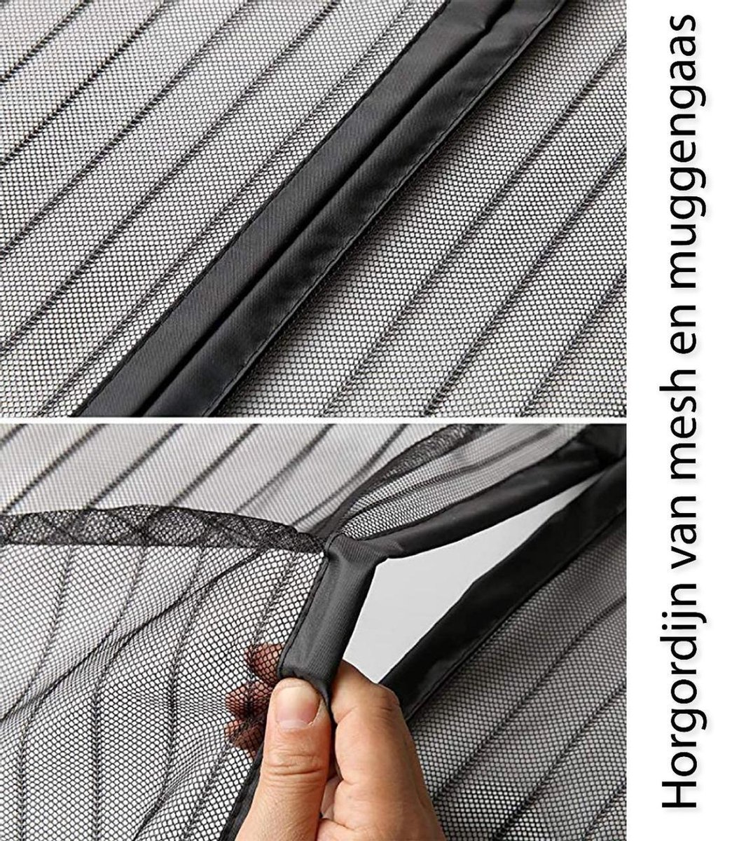 Klamboe Deur Raam Magnetisch Magnetisch, Anti-Vliegen Gordijnen For Deur, Gordijnen Canvas Insectenhor, Klamboe Erker, Magnetische Mug Zonder Boren Zwart 75x200cm (Color : Weiss, Size : 100cmx210cm