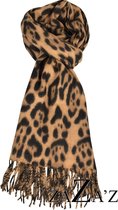 Sjaal met Luipaard print - dierenprint - 100% viscose ( natuurlijk materiaal ) - 180 bij 70cm - Herfst /wintersjaal