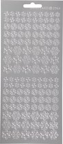 Stickers. zilver. sneeuwvlokken. 10x23 cm. 1 vel