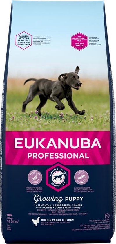 vos Menda City sextant Eukanuba-Kngf Puppy/Junior Large Breed Kip 18 kg Breederbag | bol.com