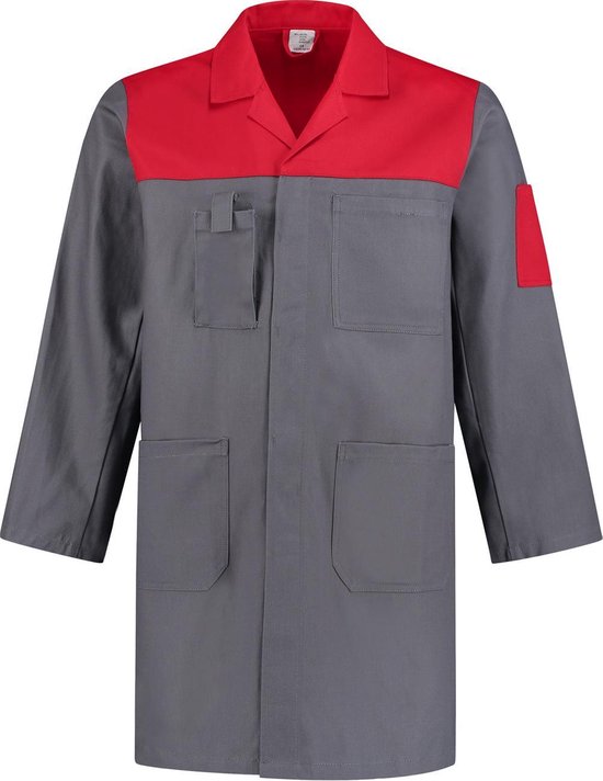 EM Workwear Stofjas 2-kleurig 100% katoen rood - Maat 3XL / | bol.com