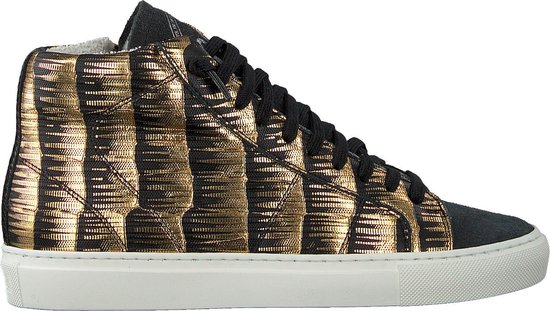 Zwarte leren hoge sneakers - Heren | MANFIELD