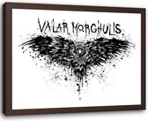 Foto in frame , Valar Morghulis , Game of Thrones , 100x70cm , zwart wit , wanddecoratie