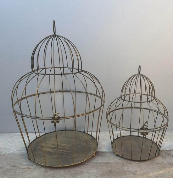 Martin décoration cage à oiseaux tonnelier lot de 2, H 54 x P 37 cm |  bol.com