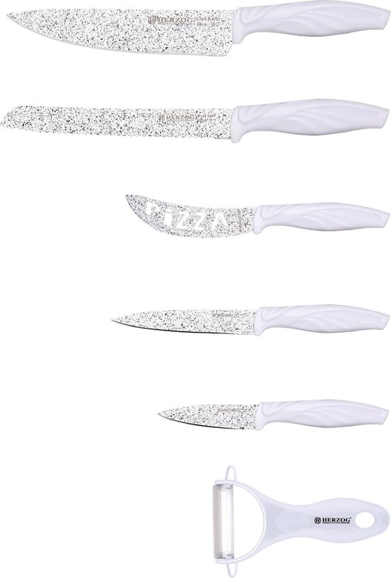 Herzog HRM5MC 6 Pcs. Marble Coated Knife Set with Box