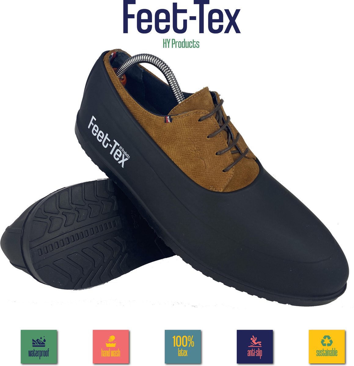 Feet Tex Regen Overschoenen - Duurzaam - Anti Slip - Waterdicht 44-45