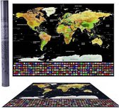 Scratch Map - Wereld Kraskaart - Krasposter - Groot Formaat 60 x 82 CM
