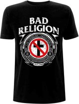 Bad Religion Heren Tshirt -S- Badge Zwart