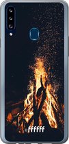 Samsung Galaxy A20s Hoesje Transparant TPU Case - Bonfire #ffffff