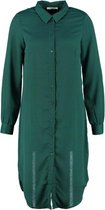 Pieces shiny groene regular fit longline blousejurk - Maat XS