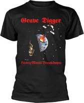 Grave Digger Heren Tshirt -M- Heavy Metal Breakdown Zwart