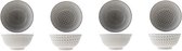 COSY & TRENDY CRAZY BOWLS GREY  D15.5XH7.5 (4 stuks)