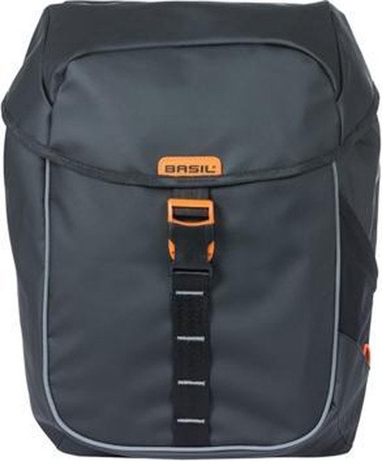 Basil Miles Tarpaulin Dubbele fietstas - Zwart - 34 Liter van Basil — afbeelding 2