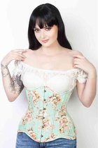 Attitude Holland Underbust korset -6XL- Jaimy Waist trainer Turquoise/Creme